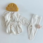 【66-100cm】セットアップ INS映え ドットOR花柄 コットン クレープ - 画像 (10)