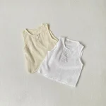 【66-90cm】 ベスト or セットアップ ベビー 韓国風 シンプル - 画像 (13)