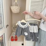 【73-120cm】トップスorパンツ チェック レース ノースリーブ - 画像 (10)