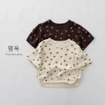 【80-130cm】半袖Tシャツ ベビー 韓国風 ドット