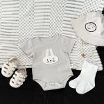 【66-90cm】ロンパース 可愛い ウサギ グレー ベビー服 - 画像 (7)