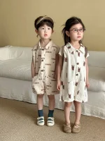 【80-150cm】オールインワン キッズ服 英字 or 犬柄 - 画像 (11)