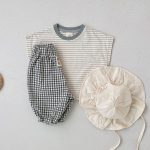 【73-100cm】半袖Tシャツ 男の子 カジュアル ボーダー柄 クルーネック - 画像 (10)