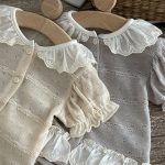 【73-100cm】セット レース フリル 透かし編み 半袖 - 画像 (18)