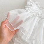 【66-90cm】ロンパース レース ホワイト フリル - 画像 (9)