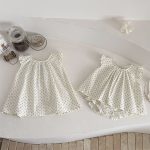 【73-100cm】2点セットORワンピース ハート柄 フリル袖 トップス＆ショートパンツ - 画像 (11)