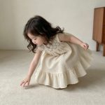 【73-100cm】ワンピース ダブルガーゼ レース ノースリーブ - 画像 (6)