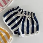 【73-100cm】ショートパンツ ベビー ストライプ ボトムス - 画像 (7)
