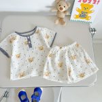 【66-100cm】セットアップ 可愛い クマ柄 コットン 可愛い - 画像 (4)
