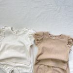 【73-100cm】セットアップ フリル袖 ワッフル - 画像 (12)