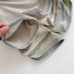 【66-100cm】セットアップ ベビー ノーカラーワッフル シンプル - 画像 (23)