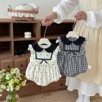 【66-90cm】ロンパース 可愛い ドット/チェック ベビー服 - 画像 (8)