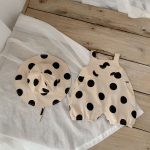【66-100cm】サロペット ベビー ポルカドット サロペット&帽子 - 画像 (15)