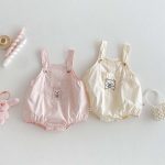 【66-90cm】サロペットロンパース 刺しゅう入り 動物柄 - 画像 (3)