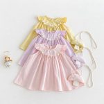 【73-120cm】ワンピース ベビー フリル キノコ かわいい - 画像 (10)