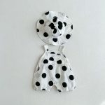 【66-100cm】サロペット ベビー ポルカドット サロペット&帽子 - 画像 (3)