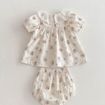 【66-90cm】ロンパース ベビー フラワー ブラウス＆ブルマ - 画像 (11)