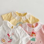 【73-120cm】半袖Ｔシャツ ベビー フリル襟 カートゥーン - 画像 (19)