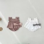 【66-100cm】セットアップ ベビー 韓国風 スクエア