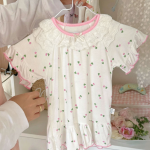 【90-140cm】ルームウェア フリル プリント ワンピース - 画像 (7)