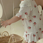 【90-140cm】ルームウェア フリル プリント ワンピース - 画像 (6)