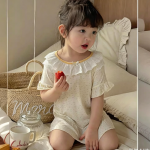 【90-140cm】ルームウェア フリル プリント ワンピース - 画像 (5)