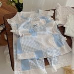 【80-130cm】ルームウェア レース リボン付き おしゃれ - 画像 (7)