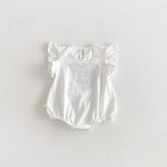 【66-90cm】ロンパース ベビー ハート柄 フリルデザイン - 画像 (5)