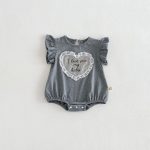 【66-90cm】ロンパース ベビー ハート柄 フリルデザイン - 画像 (6)