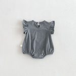 【66-90cm】ロンパース ベビー ハート柄 フリルデザイン - 画像 (7)