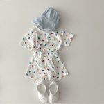 【66-100cm】セットアップ ベビー チェック or ハート柄 - 画像 (6)