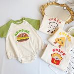 【66-90cm】ロンパース ベビー 食べ物がモチーフカラー - 画像 (3)