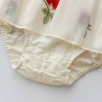 【66-90cm】ロンパース 蝶結び レース レッド 可愛い - 画像 (12)