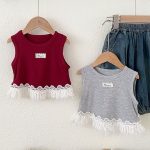 【90-130cm】トップス 女の子 レース フリル付き - 画像 (3)