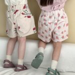 【80-150cm】ショートパンツ プリント コットン カジュアル - 画像 (3)