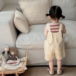 【73-90cm】セットアップ ベビー ポケットサロペット＆ボーダーTシャツ - 画像 (5)