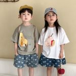 【90-150cm】Tシャツ フルーツ 文字柄 シンプル ゆったり - 画像 (2)