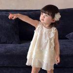 【73-100cm】ワンピース ベビー 立体 フラワー おしゃれ - 画像 (4)