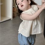 【73-100cm】トップスorデニムショートパンツ ベビー フリル カジュアル - 画像 (6)