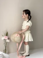 【73-100cm】セットアップ ベビー パフスリーブ スカート - 画像 (7)