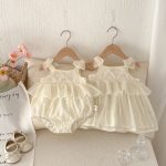 【66-100cm】ロンパースorワンピース ベビー レースプリンセス - 画像 (5)