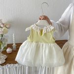 【73-100cm】ワンピース ベビー 丸襟 バルーン - 画像 (3)