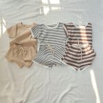 【73-100cm】セットアップ ベビー ボーダー柄 カジュアル