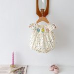 【66-90cm】ロンパース ベビー カラフル ドット フラワー - 画像 (7)