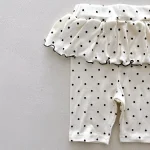 【80-130cm】セットアップ 女の子 韓国風 フリル ドット - 画像 (13)