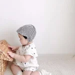 【66-90cm】ロンパース ベビー 韓国風 ドット - 画像 (9)