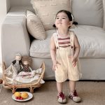 【73-90cm】セットアップ ベビー ポケットサロペット＆ボーダーTシャツ - 画像 (7)