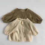 【80-130cm】シャツ ベビー ナチュラル 通気性 UVカット