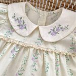 【66-90cm】ロンパース ベビー 刺繍入り 丸えり - 画像 (7)