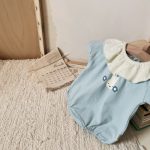 【66-90cm】ロンパース ベビー リル襟 うさぎ柄 - 画像 (7)